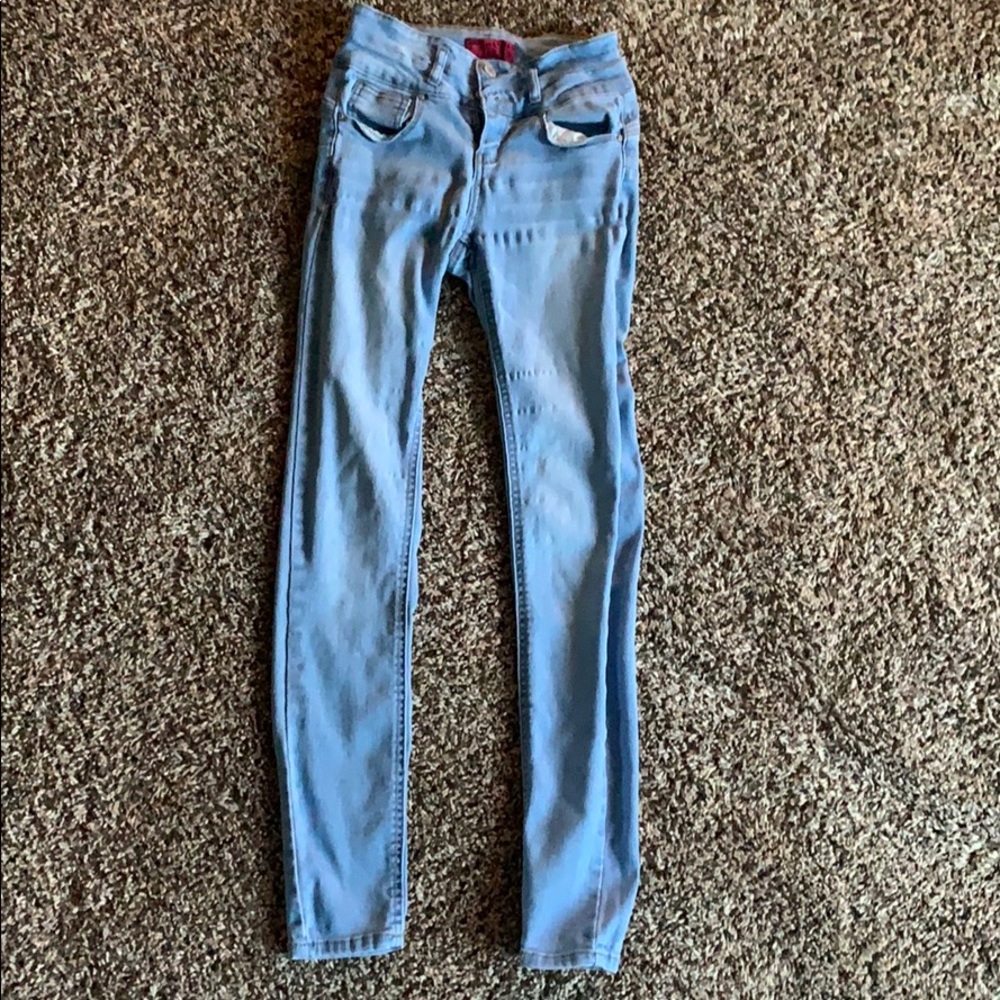 Light blue wax jeans